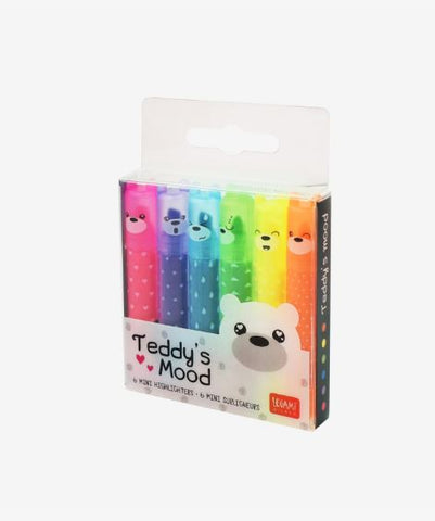 Teddy's Mood Mini Scented Highlighters Set of 6