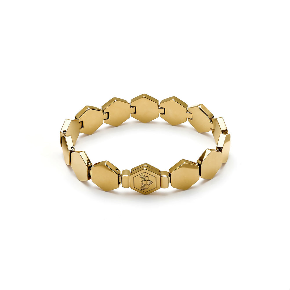 Olivia Burton Honeycomb Slim Cuff Bracelet - Gold