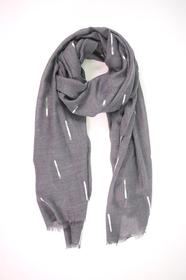 Grey And Silver Scarf