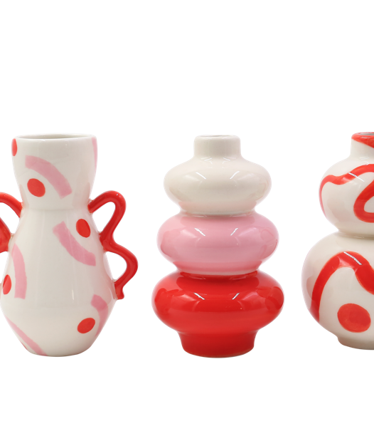 Set Of Three Assorted Vases