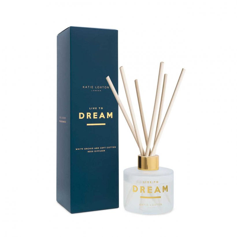 Katie Loxton Reed Diffuser - Live To Dream - White Orchid & Soft Cotton