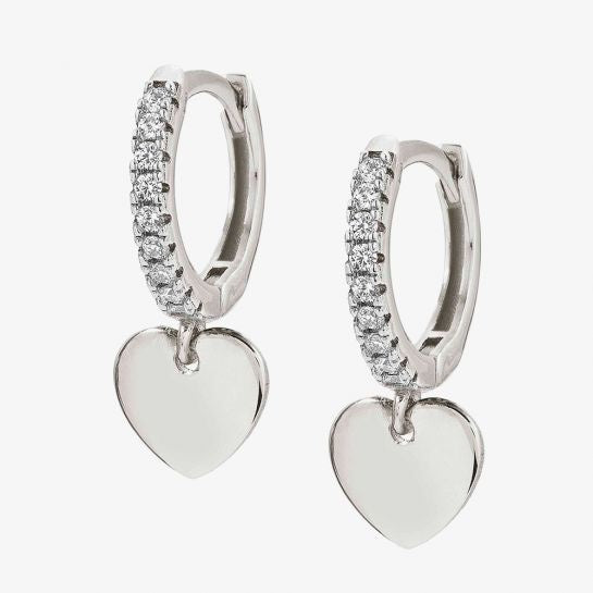 Nomination CHIC & CHARM Heart Crystal Huggie Hoops