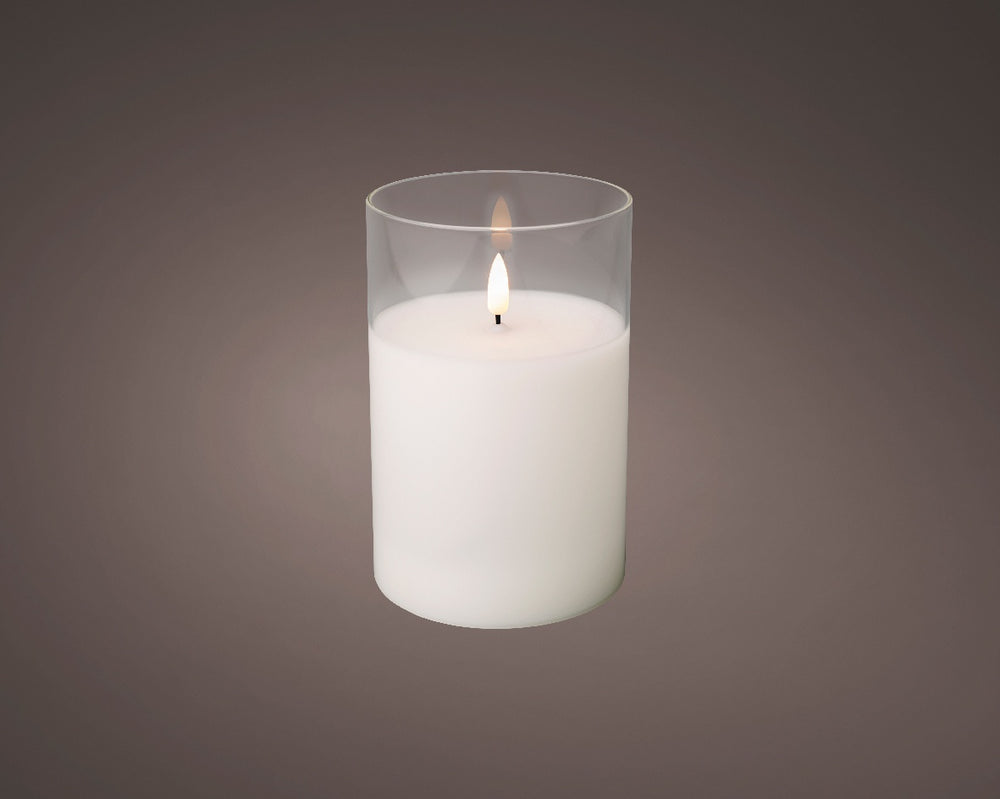 LED Candle in Glass Votive - D10cm