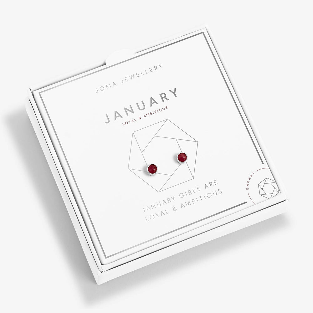 Joma A Little Beautifully Boxed Birthstone Earrings - February Amethyst