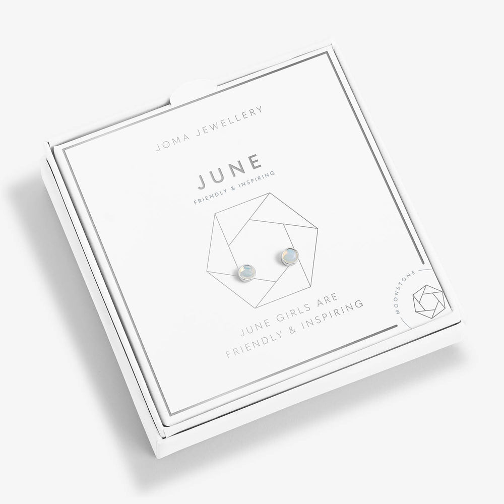 Joma A Little Beautifully Boxed Birthstone Earrings - June Moonstone