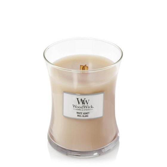 Woodwick Medium Candle Jar - White Honey