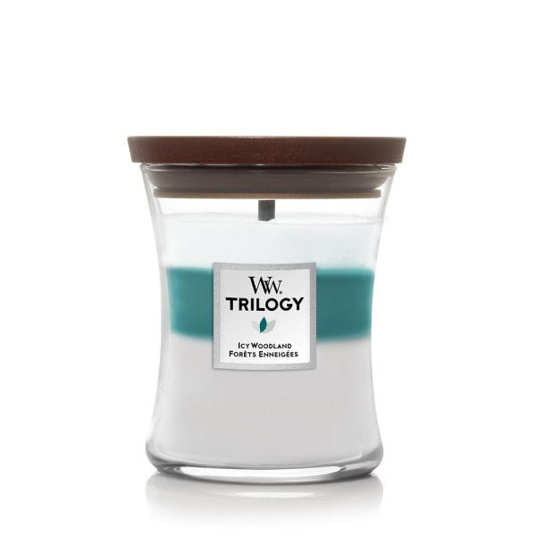 Woodwick Medium Trilogy Candle Jar - Icy Woodland