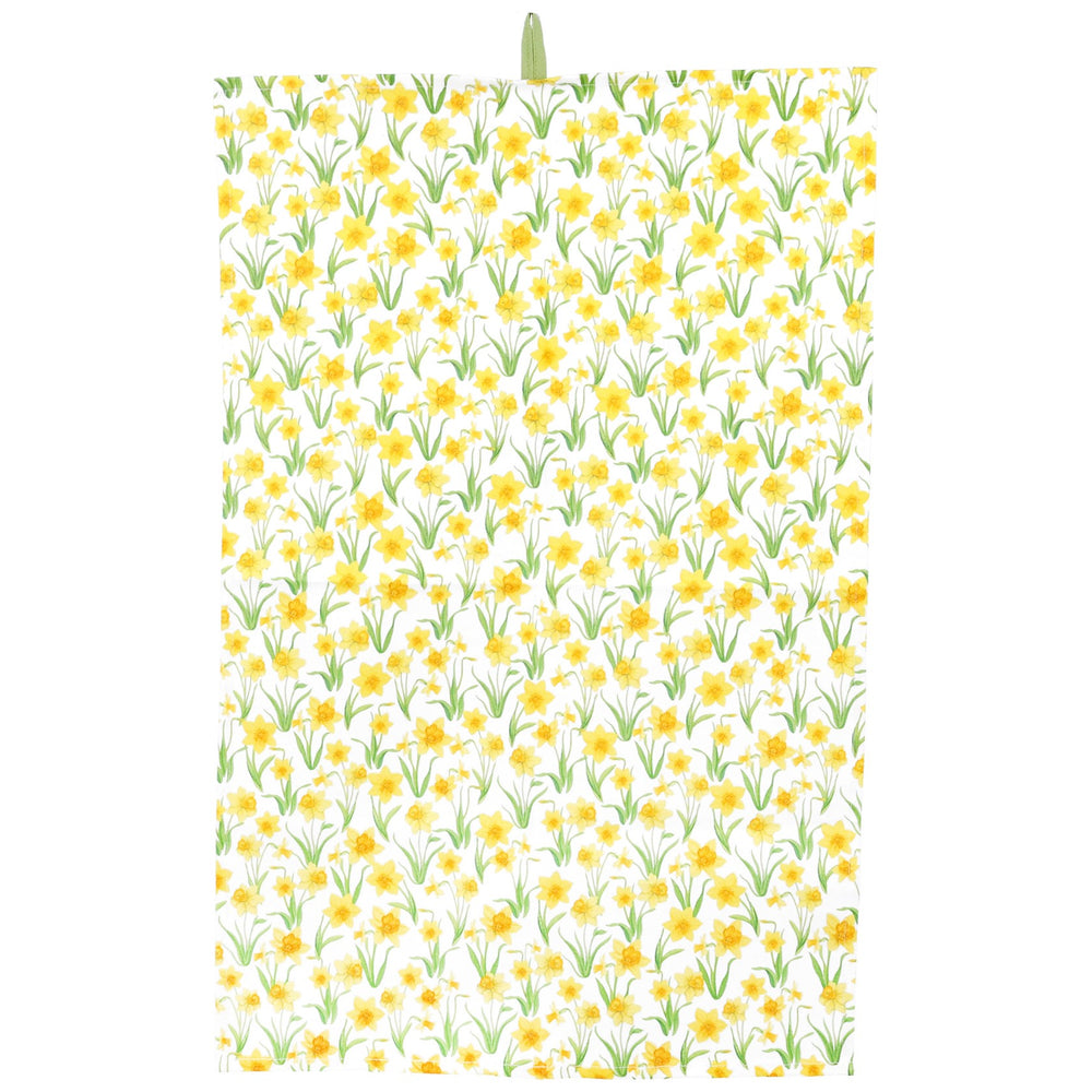 Gisela Graham Cotton Tea Towel - Daffodil