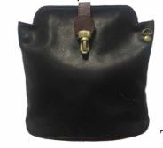 Bagitali Venecia Leather Clip Crossbody Bag - Black