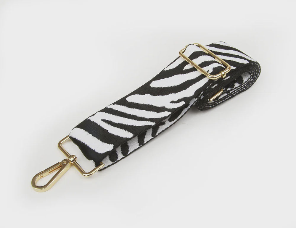 Alice Wheeler Bag Strap - Black & White Zebra