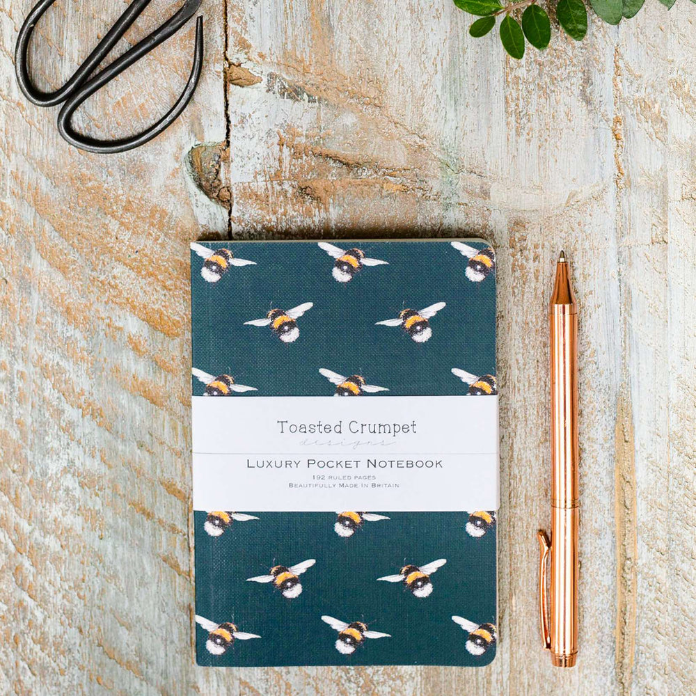 Toasted Crumpet A6 Lined Notebook - Bumblebee Noir