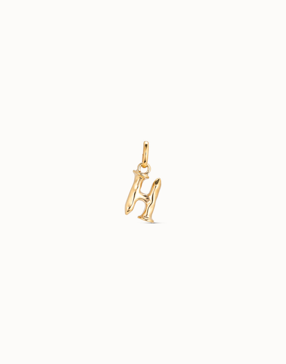 UNode50 Small Letter H Charm - Gold