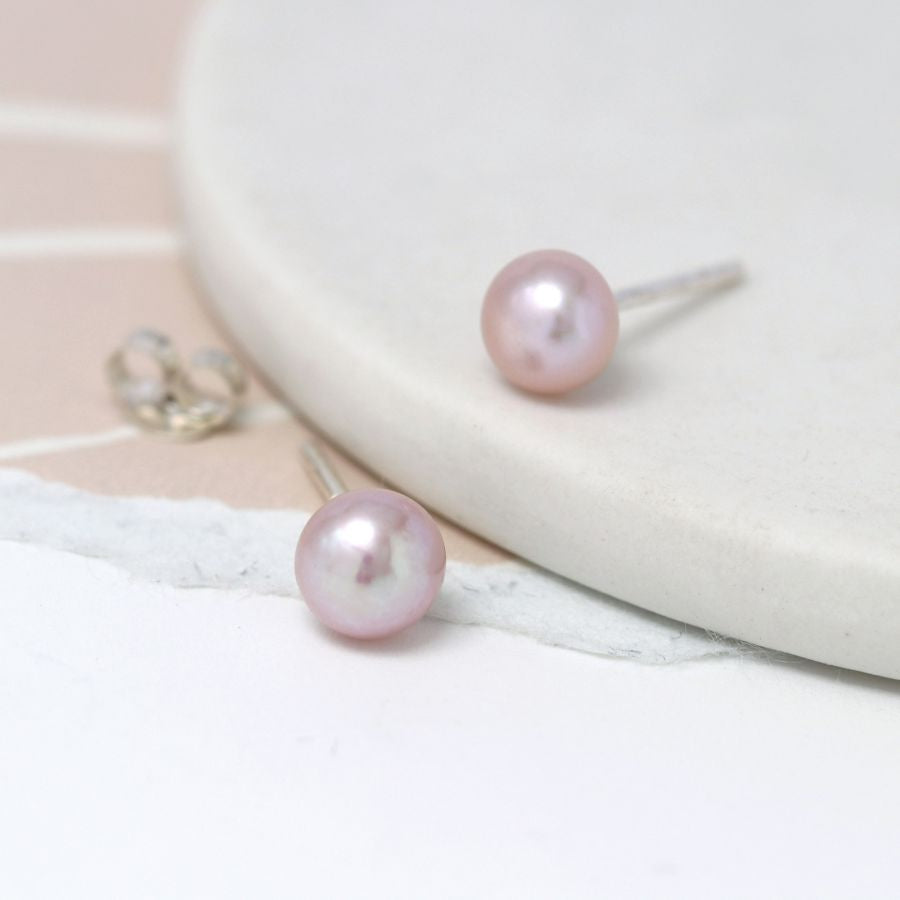 POM Pale Pink Freshwater Pearl Earrings