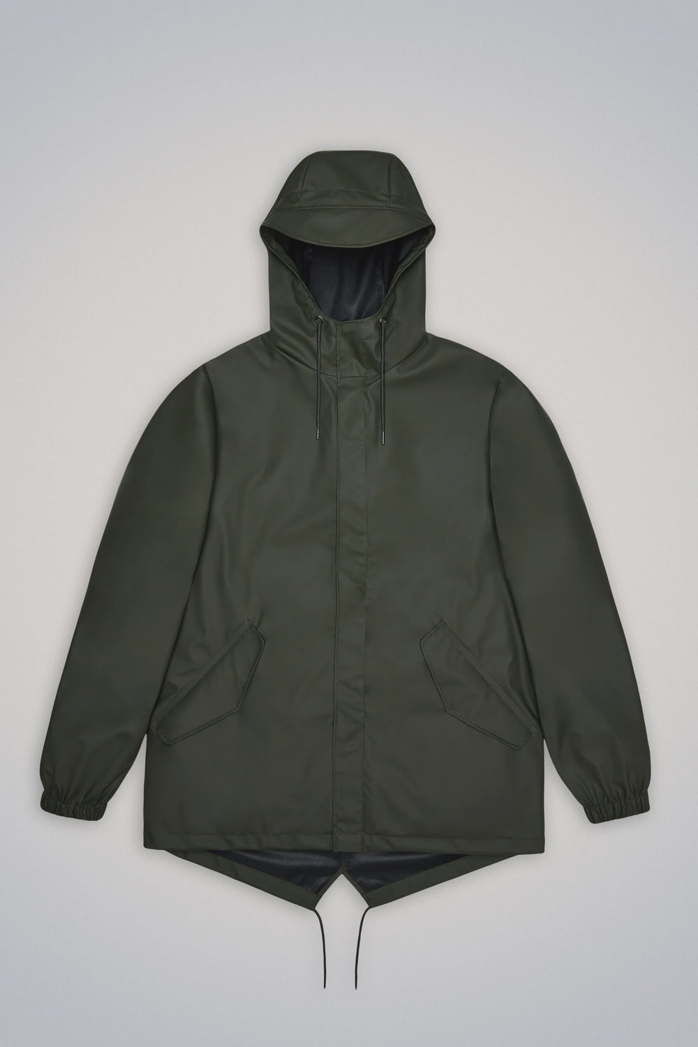 Rains Short Fishtail Jacket - Green