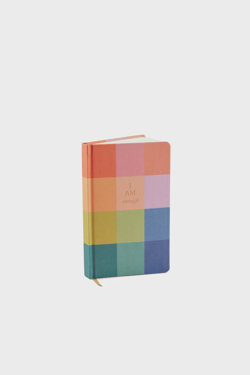 Bookcloth Hardcover Journal - Rainbow Check