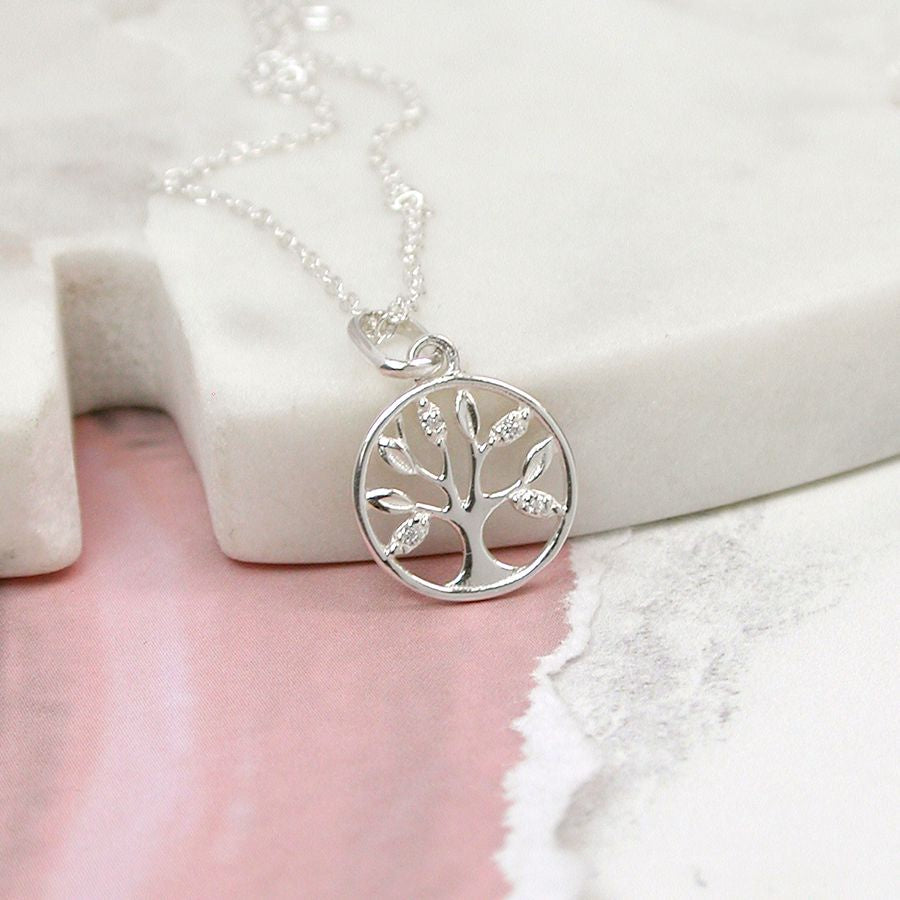 POM Sterling Silver Tree Of Life Necklace
