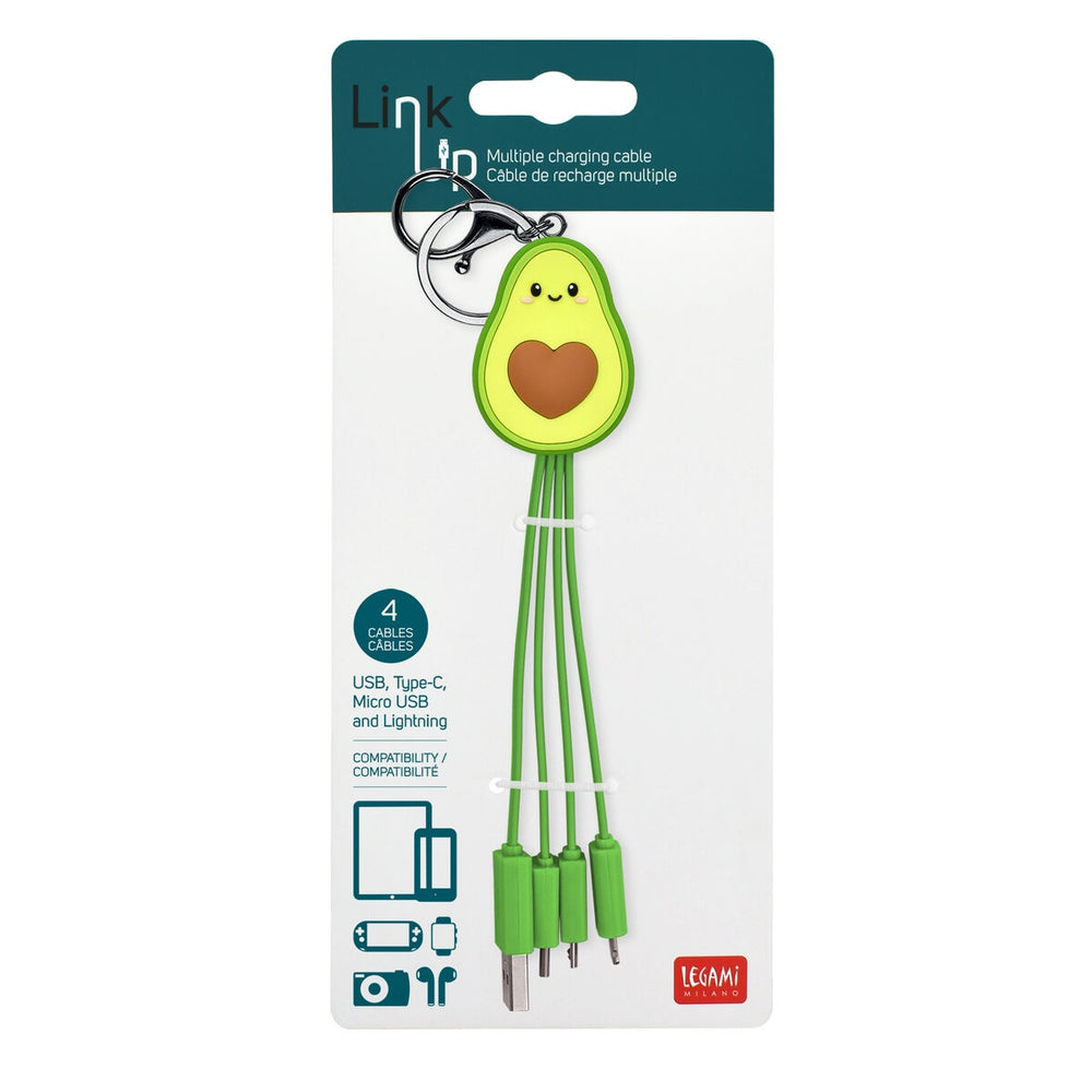 Legami Link Up Multi Charging Cable - Avocado