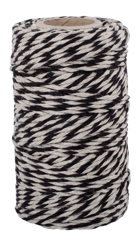 Black & Natural Flax Yarn
