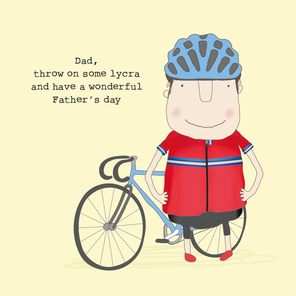 Rosie Made A Thing Lycra Dad Father's Day Greetings Card