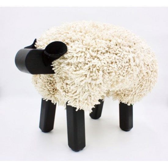Ewemoo Sheep Footrest Ivory Black Legs