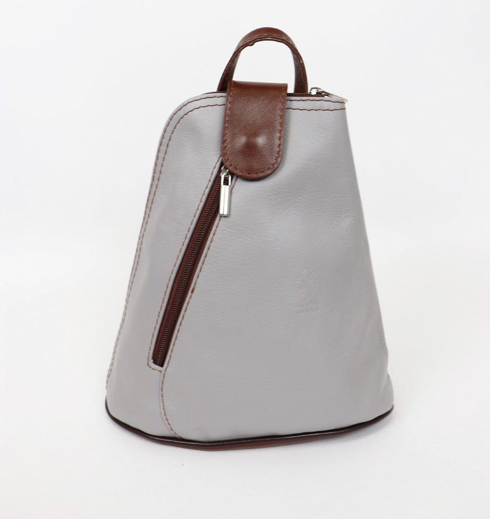 Bagitali Florenza Mini Backpack - Light Grey