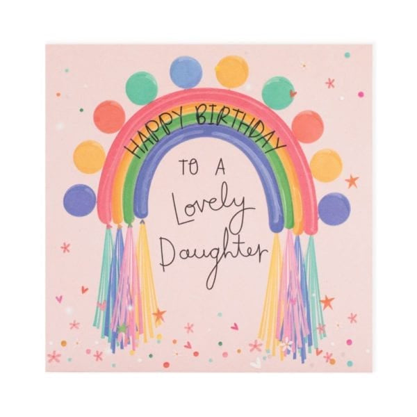Happy Birthday To A Lovely Daughter Greetings Card
