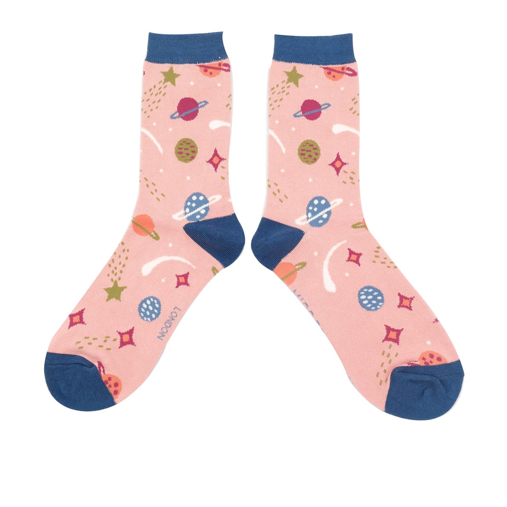 Miss Sparrow Ladies Socks Space - Pink