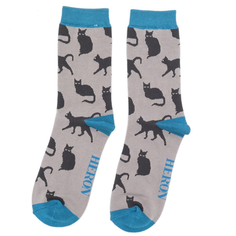 Mr Heron Cute Cats Socks - Grey