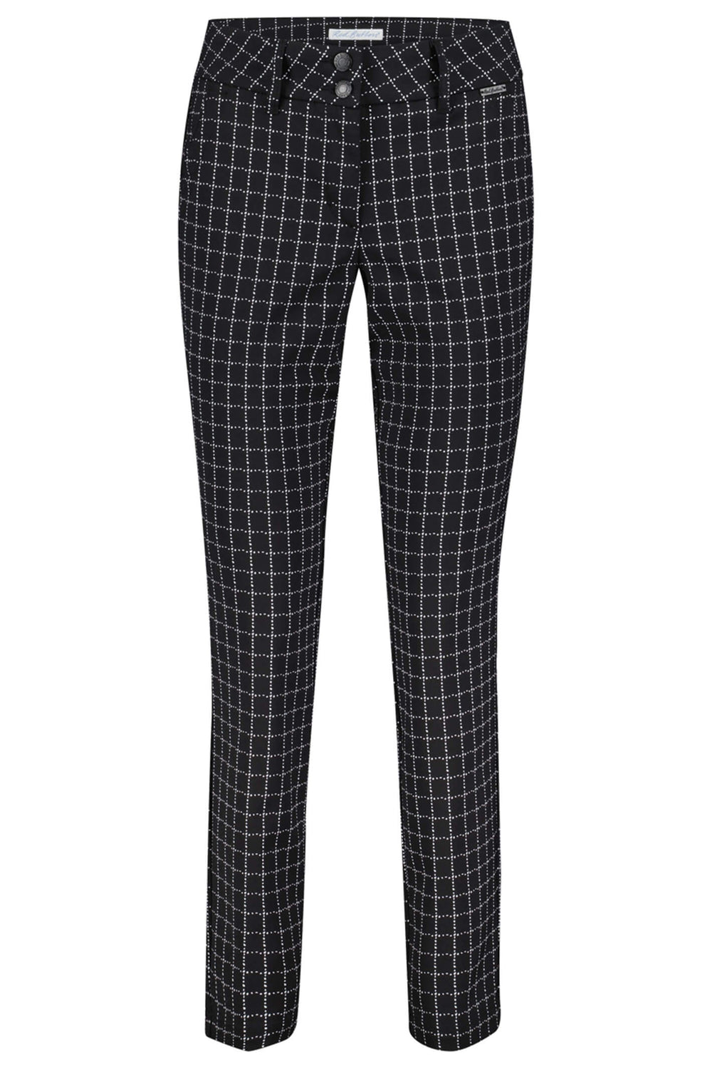 Red Button Diana Fancy Check Trousers - Black
