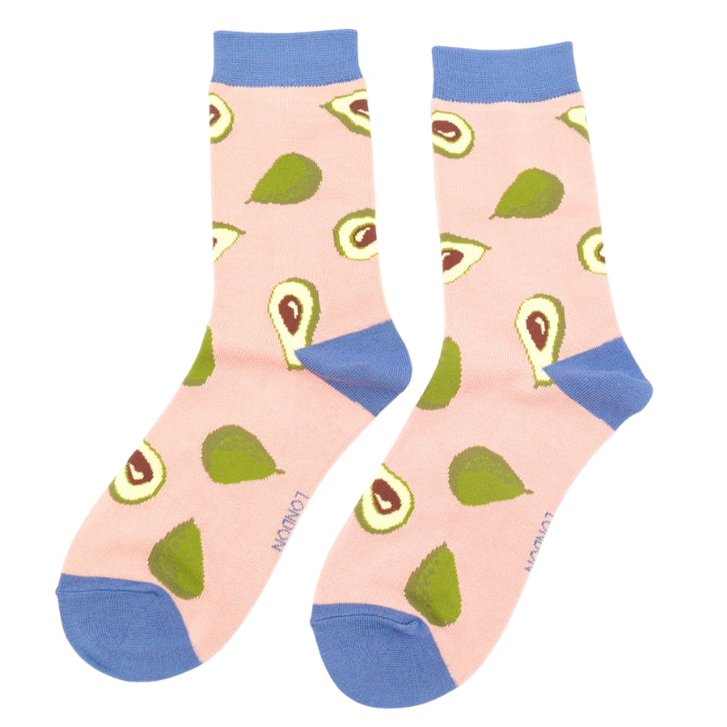 Miss Sparrow Ladies Socks Avocado - Pink