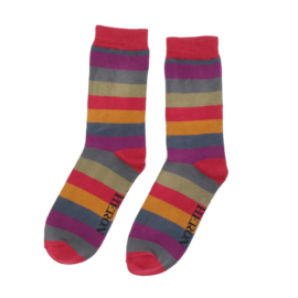 Mr Heron - Socks - Thick Stripes - Dark