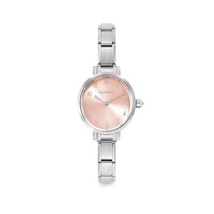 Nomination Paris Silver Watch With Oval Pink Face