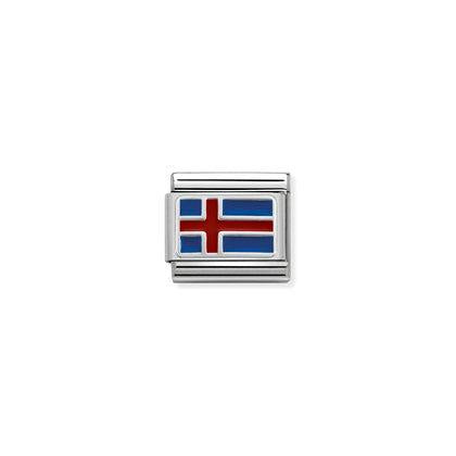 Nomination Classic Link Silver Iceland Flag Charm