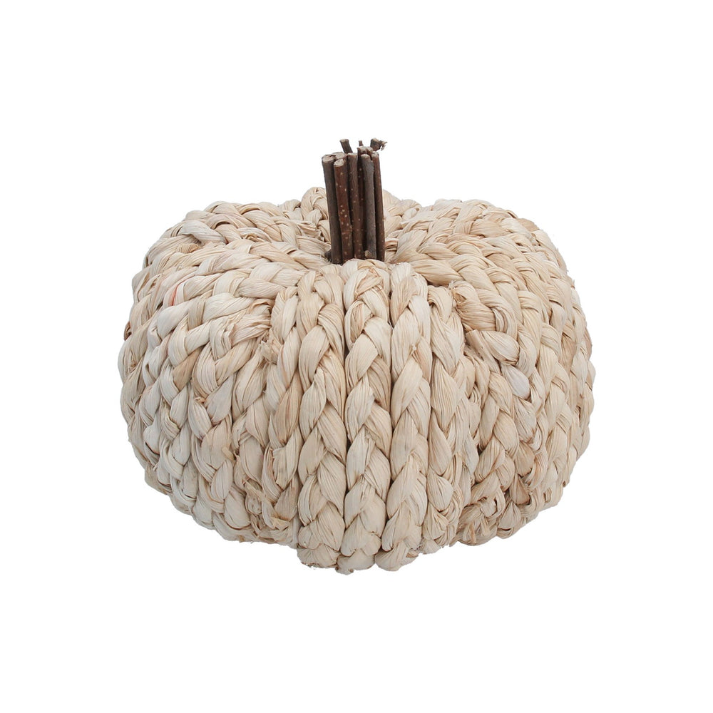 Gisela Graham Cornhusk Ornament - Natural Pumpkin