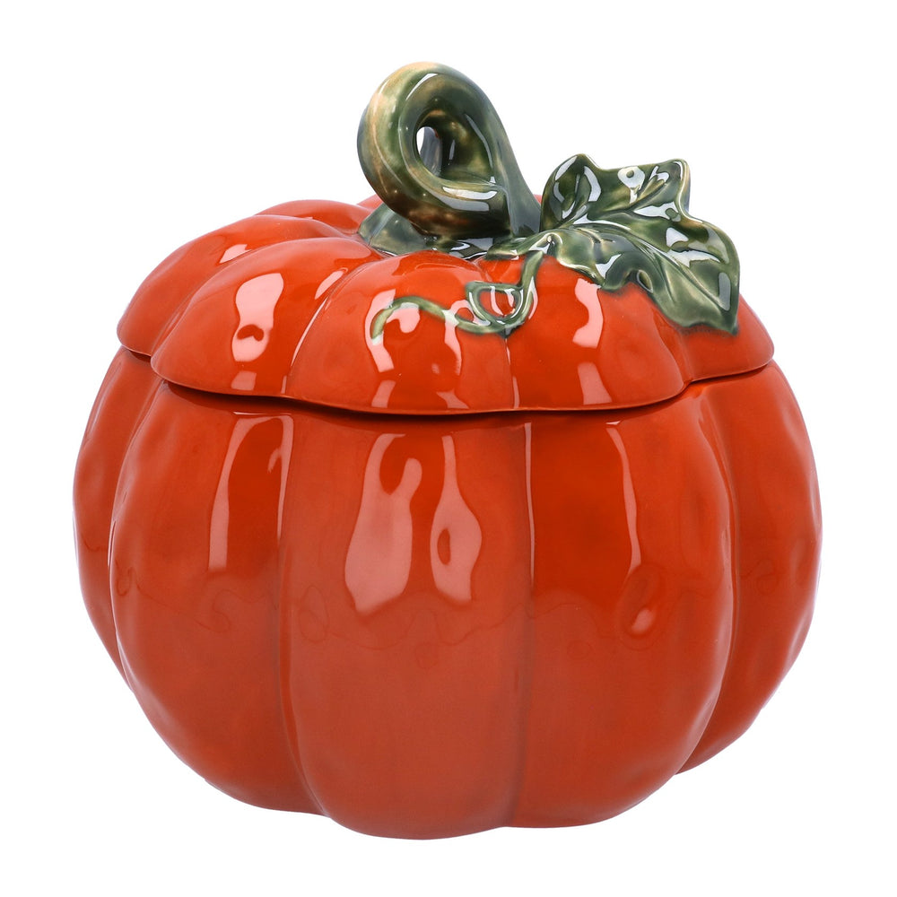 Gisela Graham Ceramic Pumpkin Pot With Lid