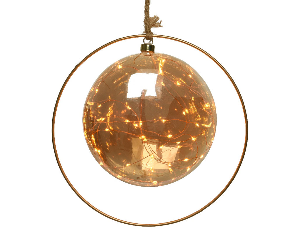 Amber Halo Micro LED Ball Light -20cm