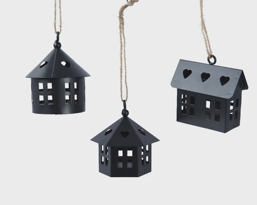 Black Metal House Hanging Decoration