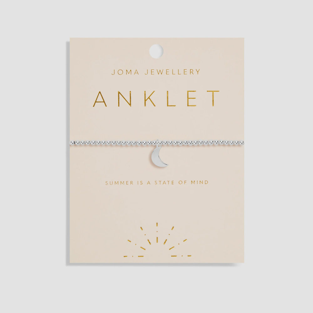 Joma Jewellery - Summer Is A State Of Mind - Silver Moon Anklet