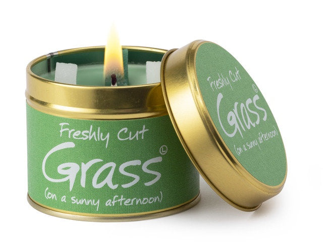 Lily Flame Cut Grass Candle Tin