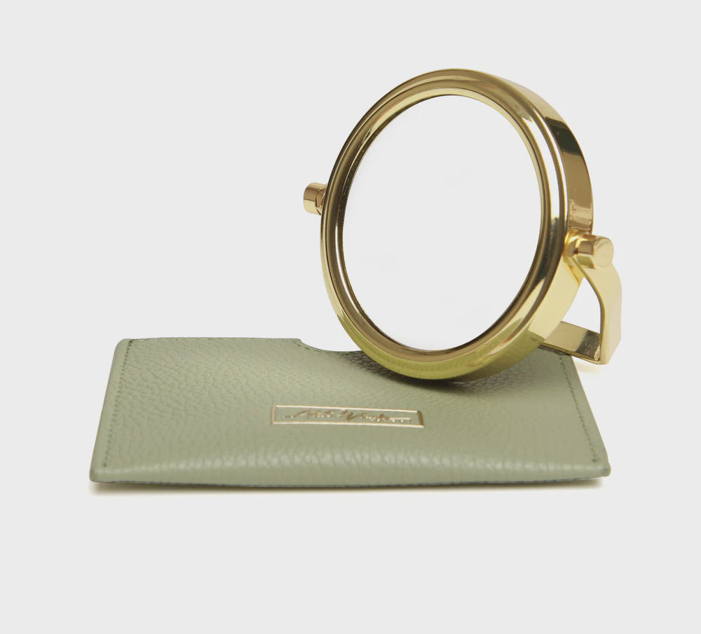 Alice Wheeler Magnifying Mirror & Pouch - Sage