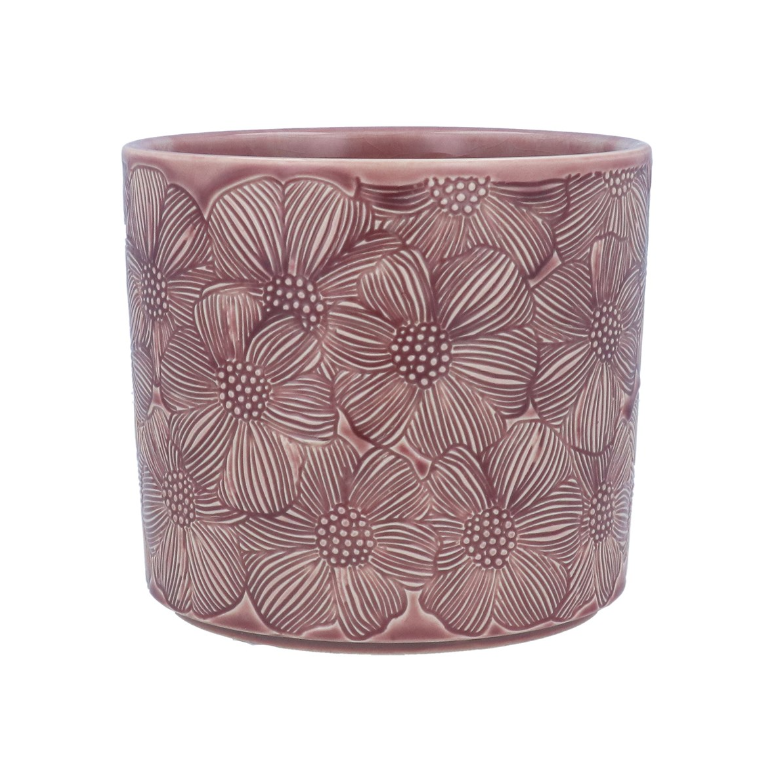 gisela graham plant pot Gisela Graham Dusky Pink Cosmos Stoneware Plant Pot