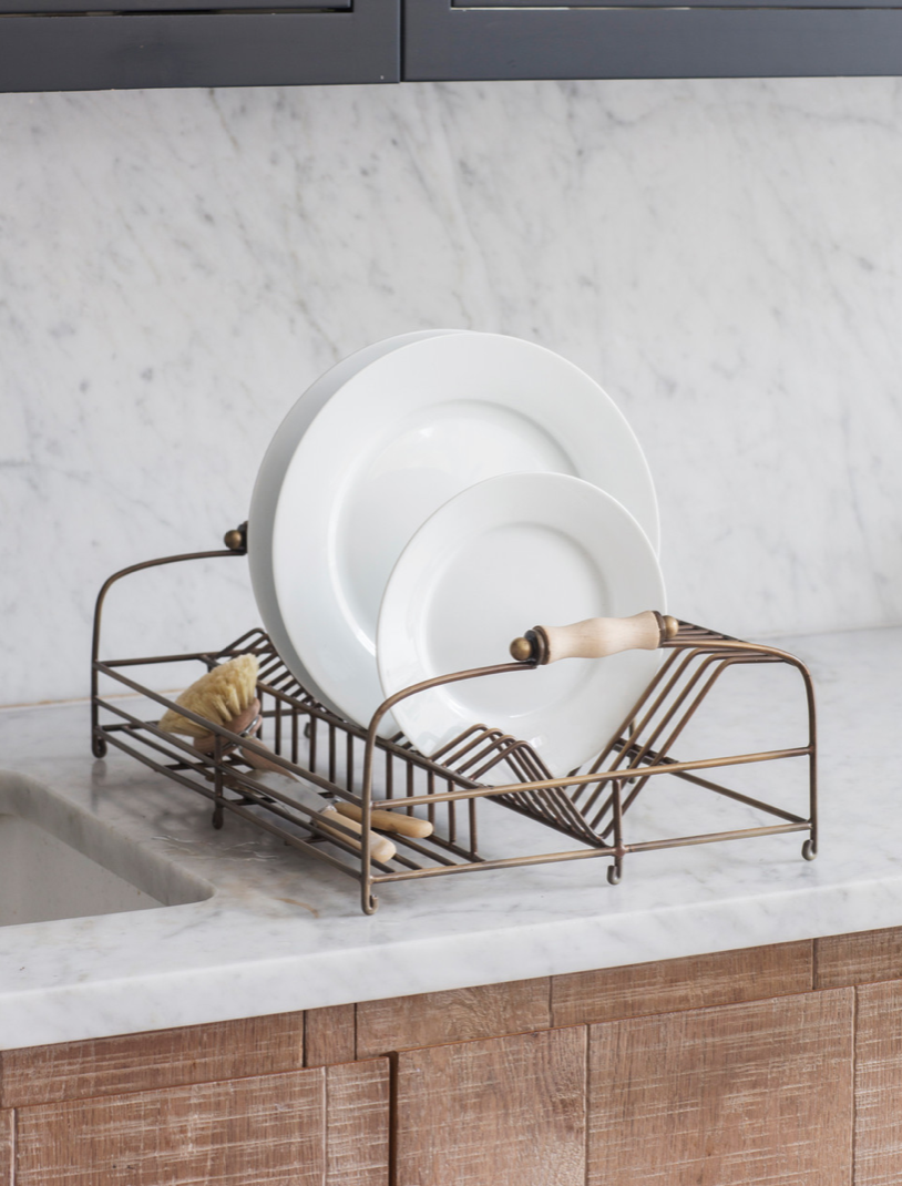 Brompton Dish Rack - Antique Brass