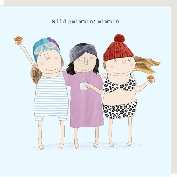 Rosie Made A Thing - Swimmin Wimmin Greetings Card