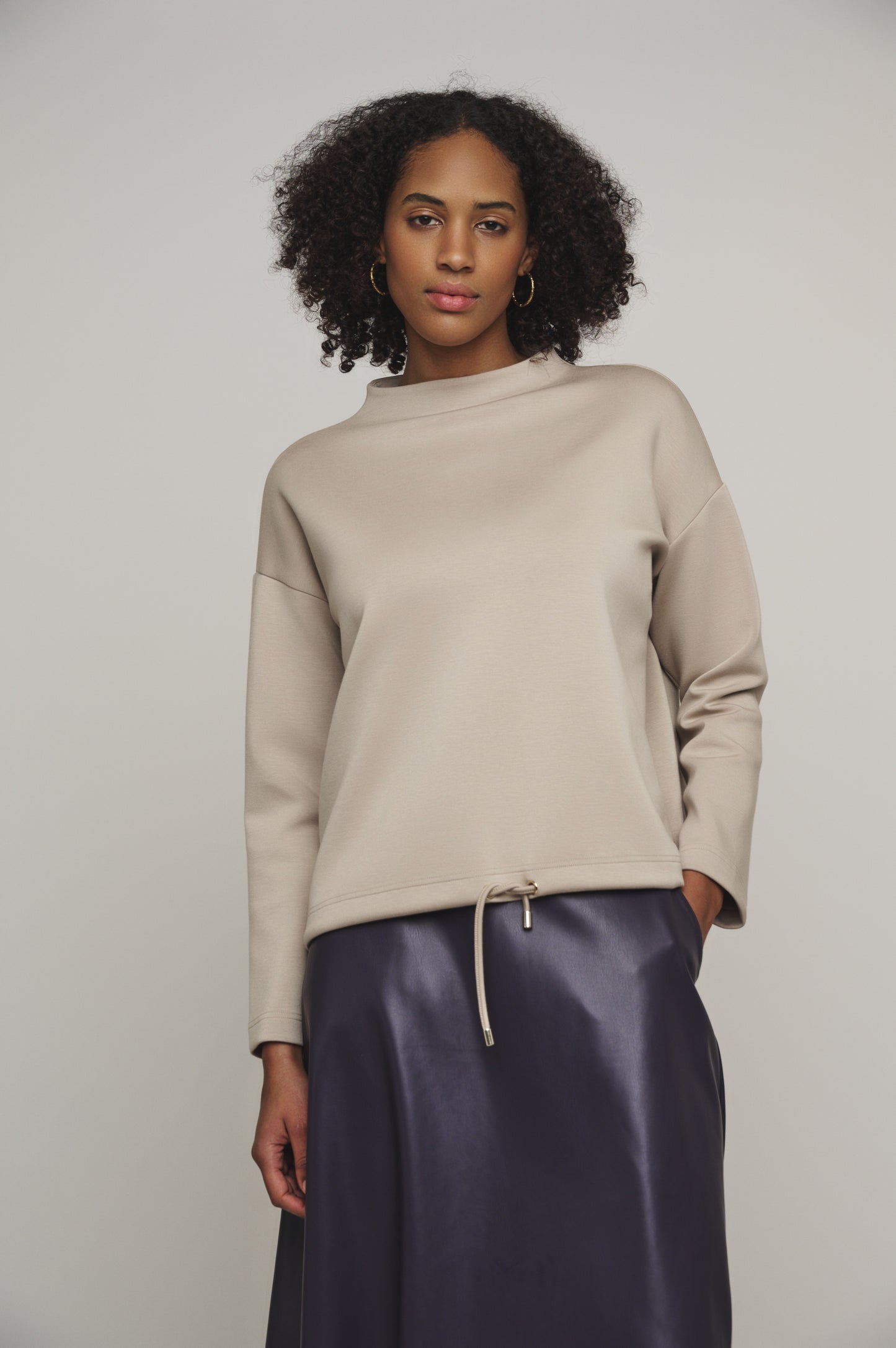 Rino & Pelle Hugo High Neck Sweater - Light Sand