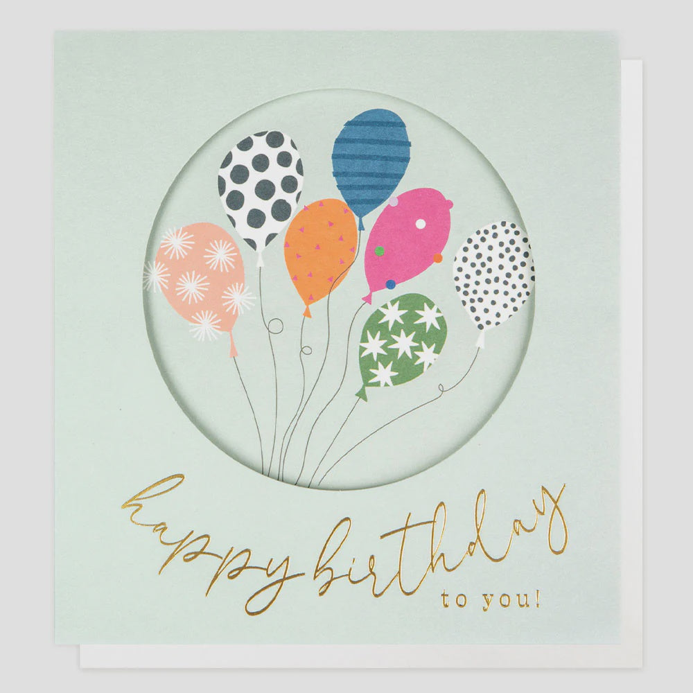 Caroline Gardner Birthday Balloons Greetings Card