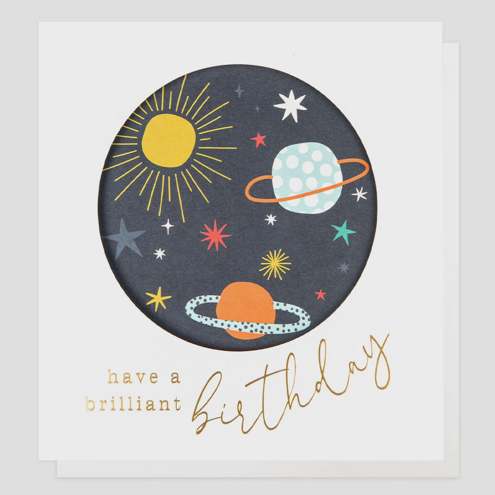 Caroline Gardner Brilliant Birthday Planets Greetings Card