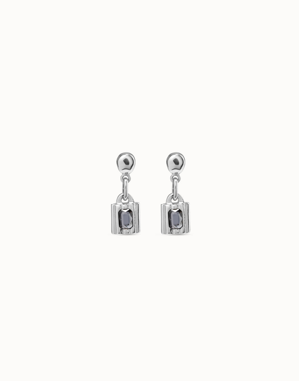 UNOde50 Lock Earrings - Grey