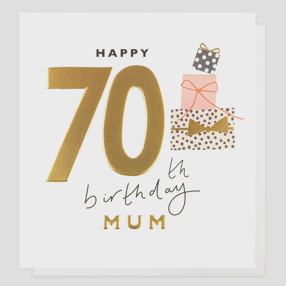 Caroline Gardner 70th Birthday Mum Greetings Card