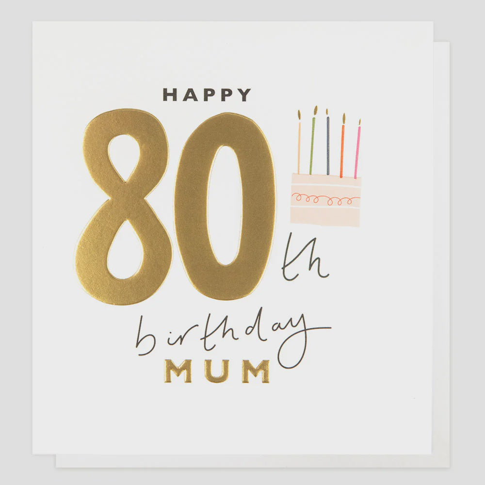 Caroline Gardner 80th Birthday Mum Greetings Card