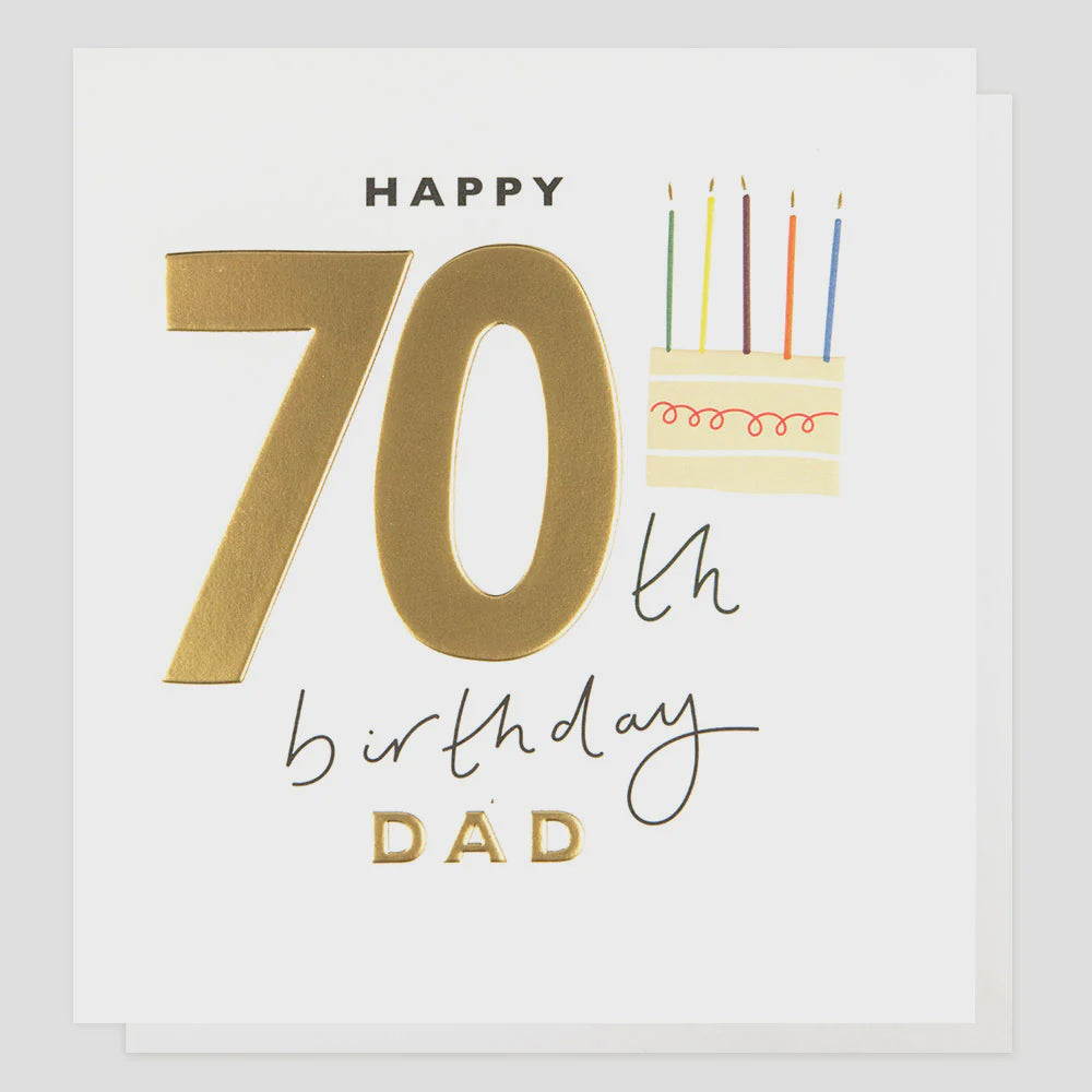 Caroline Gardner 70th Birthday Dad Greetings Card